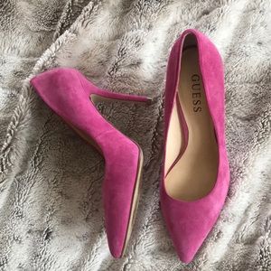 Guess Pink Suede Pumps